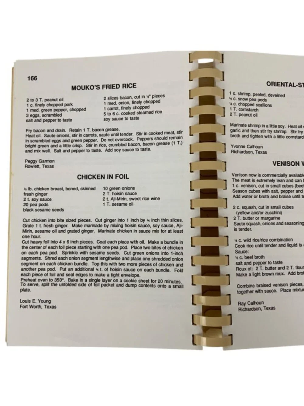 State Fair Of Texas Prize Winning Recipes Cookbook Spiral Bound 1992